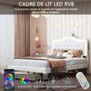 CDGlobal Čalouněná postel 140x200cm s roštem, postel pro Náhled obrázku produktu 4