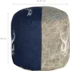 WOMO-DESIGN Sitzpouf Jacksonville Ø 35x43cm, Natur/Blau, Produktbild-Vorschau 4