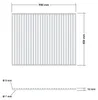 DEOS Griglia per barbecue in acciaio inox 55 × 45 cm Anteprima dell’immagine prodotto 5