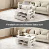 Table basse Puluomis avec tiroir, plateau amovible, barre Voir les images du produit 7