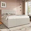 Flieks Polsterbett 140x200cm Doppelbett mit ausziehbarem Produktbild-Vorschau 2
