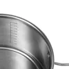 Close-up view of the interior of a stainless steel pot with volume markings. Anteprima dell’immagine prodotto