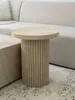 Beistelltisch Holz in Travertin Optik, Beige 45cm, Höhe Produktbild-Vorschau 2