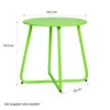 Homestyle4u Beistelltisch Gartentisch Grün Metall Tisch Produktbild-Vorschau 3