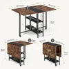 Mondeer Table de cuisine pliante avec 2 étagères et Voir les images du produit 5