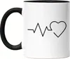 Fahrrad Tasse Schwarz Herzschlag Geschenk Fahrradfahrer Produktbild-Vorschau 1