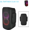 A protective cover for a JBL Partybox Club 120 speaker, shown from the front and a separate view of the back. Voir les images du produit