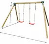 Doppelschaukel aus Holz für Kinder mit 2 Schaukelsitzen, Produktbild-Vorschau 2