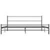 vidaXL Bettgestell Grau Metall 180×200 cm Produktbild-Vorschau 2