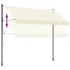 vidaXL Marquise rétractable Crème 300x150 cm Tissu et acier Voir les images du produit 10