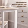 HOMCOM Eettafel met 4 stoelen, eethoek met rechthoekige Productafbeelding-voorbeeld 5