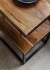 FineBuy Beistelltisch S-Form Sheesham Massivholz / Metall Produktbild-Vorschau 5