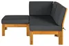 home24 Loungegruppe - 3-teilig - Webstoff / Akazie Massiv Produktbild-Vorschau 7