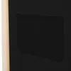 A close-up view of a black fabric panel with a pocket, bordered by a light wood frame. Náhled obrázku produktu
