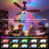 60CM LED Deckenventilator mit Beleuchtung E27 RGB Musik Produktbild-Vorschau 6