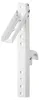 A white metal TV stand bracket is shown against a white background. Voir les images du produit
