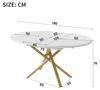 Flieks Ausziehbarer Esstisch 100-140cm, Runder Tisch für Produktbild-Vorschau 5