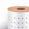 Relaxdays, panier à linge avec couvercle, métal, 50 l, H x Voir les images du produit 6