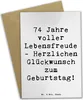 Mr. & Mrs. Panda Grußkarte Spruch 74. Geburtstag Produktbild-Vorschau 1