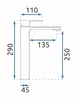 Miscelatore Lavabo Rea My1802-21B Urban High Black Anteprima dell’immagine prodotto 9