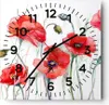 Wanduhr - Quadrat - Glasuhr - Blume Mohn Wiese - 40x40cm - Produktbild-Vorschau 1