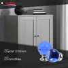 Domino Elegante Crystal D Möbelknopf 30mm in Chrom & Blau Produktbild-Vorschau 2