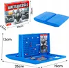A Battleship board game and its packaging are displayed with dimensions. Produktbild-Vorschau