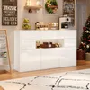 Merax Hochglanz Sideboard mit LED und 5 Metallbeinen, Produktbild-Vorschau 17