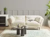 BELIANI Sofa Weiß 3-Sitzer aus Bouclé Stoff mit Steppungen Produktbild-Vorschau 2
