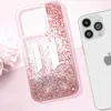 A pink glitter iPhone case is shown next to a white iPhone. Náhled obrázku produktu