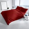 Renforce Bettwäsche Set 200x200 cm 80x80 cm Rot Uni 100% Produktbild-Vorschau 5