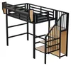 Hochbett 90x200 cm mit Sicherheitsleiter und verstellbarem Produktbild-Vorschau 9