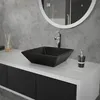 LuxeBath Waschbecken Aufsatzwaschbecken Quadratisch, Produktbild-Vorschau 2