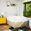 vidaXL Bettgestell ohne Matratze Creme 120x200 cm Stoff Produktbild-Vorschau 2