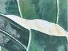 A close-up abstract view of a mosaic pattern, likely from a garden table, featuring shades of green and white. Náhled obrázku produktu