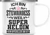 Trendation - Stewardess Emaille Tasse Geschenk für Produktbild-Vorschau 1