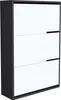 A shoe cabinet with three white doors and an anthracite frame. Náhled obrázku produktu