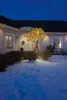 A house decorated with Christmas lights on a tree in the snow at dusk. Produktbild-Vorschau