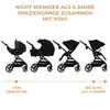 A series of images showing a stroller in different configurations, with text indicating its use from birth up to 4 years. Produktbild-Vorschau