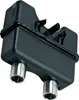 A black plastic coffee machine part with two silver connectors. Anteprima dell’immagine prodotto