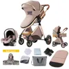 SDBABY Kombikinderwagen 3 in 1, faltbar, Kunstleder, Produktbild-Vorschau 3