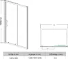 SONNI140x185cm Schiebetür Dusche Klarglas Duschwand Produktbild-Vorschau 7