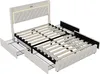 UnboxG Polsterbett -Doppelbett 140x190cm Beige, 4 Produktbild-Vorschau 9