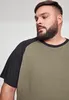 Urban Classics - RAGLAN Contrast T-Shirt oliv / schwarz 4XL Podgląd zdjęcia produktu 30