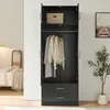 Kleiderschrank 'Larundi' 216 x 80 x 52 cm mit 4 Türen 1 Produktbild-Vorschau 5