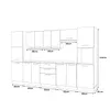 ULWEHOME | Küchenzeile 320 cm Beige, Küchenmöbel-Set Produktbild-Vorschau 2