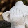 Mauerhocker Gargoyle | Steinguss, weiß | H 15 cm x T 16 cm Produktbild-Vorschau 3