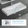 doporro Vasque à Poser 100cm avec Bonde Lavabo Suspendu Voir les images du produit 3
