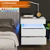Nachttisch mit LED Beleuchtung,mit 2 Schubladen, mit 16 Produktbild-Vorschau 7