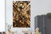 MuchoWow® Poster Gold - Autobahn - Städte 120x180 cm - Produktbild-Vorschau 2